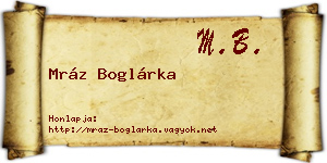 Mráz Boglárka névjegykártya